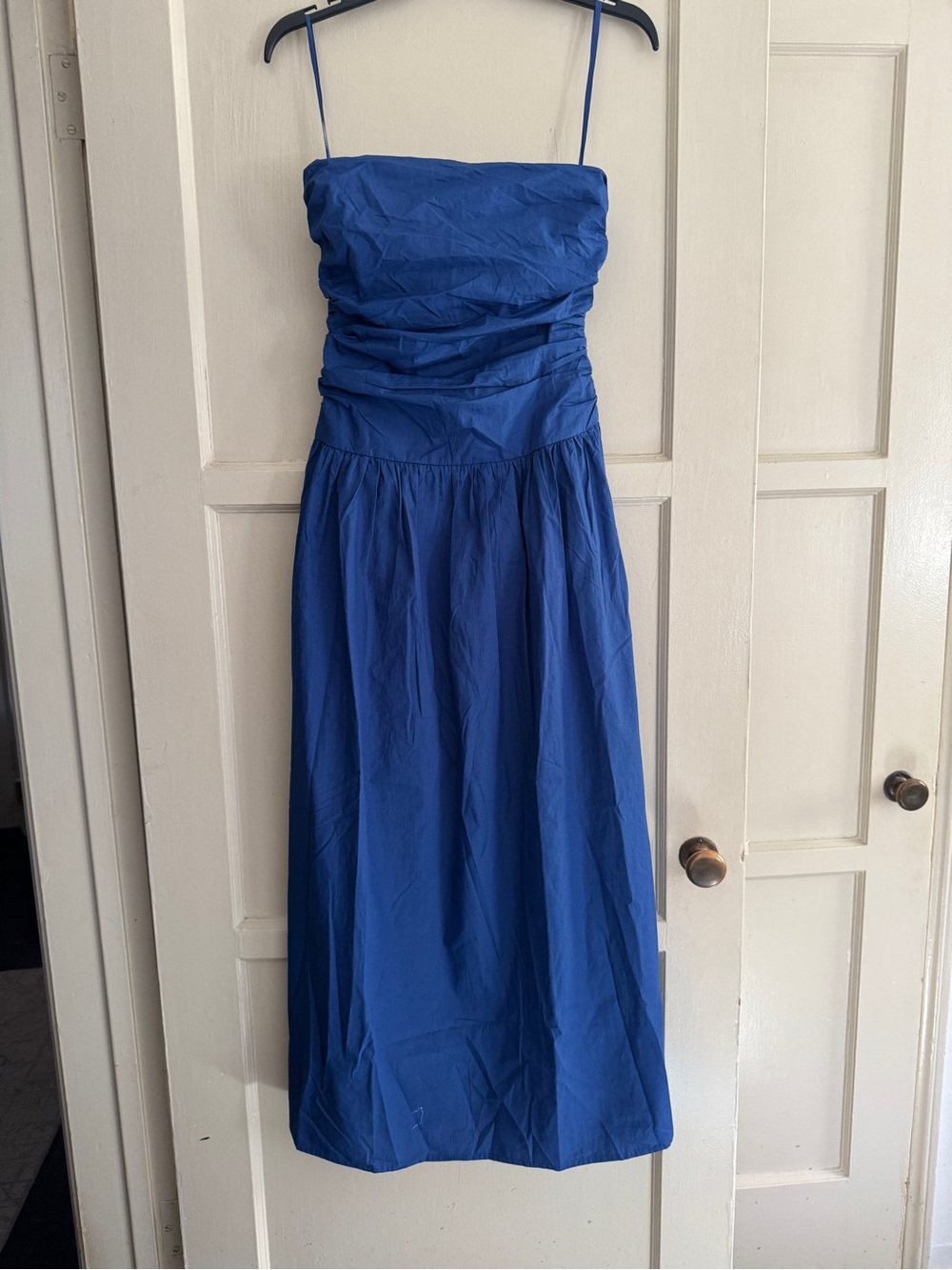 Band of the Free Blue Strapless Midi Dress Size S NWT